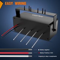 Voltmeter pengisi daya USB PD, kotak sakelar Rocker 4 Gang aluminium dengan PD Tipe C dan QC 3.0, Voltmeter untuk perahu mobil truk RV