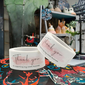 Etiquetas Adhesivas de Vinilo Impermeables Personalizadas con 'Gracias', Impresas en Serigrafía, Multiformas, para Pequeñas Empresas - Product Image 3