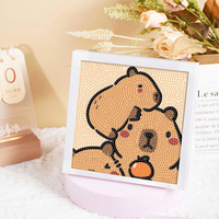 Kit de Peinture Diamant 5D Capybara Nature Morte pour Enfants – Toile DIY pour Décoration de Chambre d'Enfant et Loisirs Créatifs