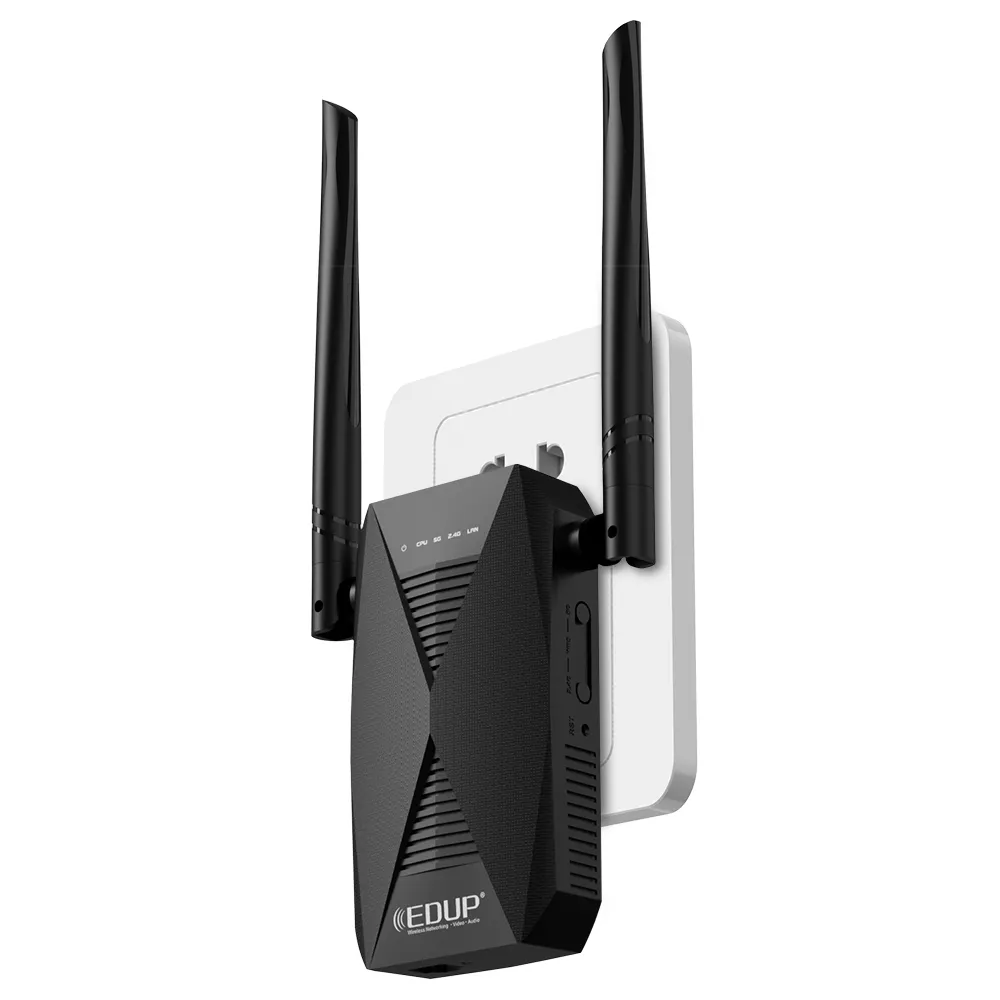 EDUP 1200Mbps Dual Band WiFi Extender Wireless Repeater With 5dBi Antenna