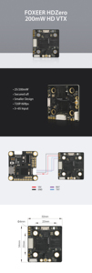 Foxeer hdzero V2แข่ง5.8G 40CH 25mW/200mW FPV vtx พร้อมการส่งวิดีโอ60fps 1280x720 MIPI CSI อินเตอร์เฟซที่ YUV422 6.3g น้ำหนัก - Product Image 3