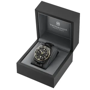 Cajas de Regalo para reloj personalizado, embalaje de lujo de alta calidad, individual, negro mate, caja de papel vacío para reloj