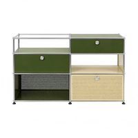 Meuble de rangement modulaire moderne en acier inoxydable pour appartement, chambre à coucher, buffet, table de chevet, armoire de rangement DIY