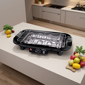 <span class=keywords><strong>Barbecue</strong></span> électrique sans fumée avec prise EU, plaque de cuisson antiadhésive, rôtissoire électrique, double gril électrique au charbon de bois pour la maison et la cuisine - Product Image 1