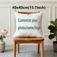 Personnalisation privée, taie d'oreiller 100% polyester résistante à la décoloration avec fermeture éclair, même motif des deux côtés, pour la maison et l'hôtel