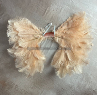 Vente en gros de grandes ailes d'ange en plumes d'autruche pour adulte, or, bleu, rose, noir et blanc pour les fêtes de carnaval.