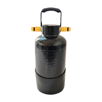 Réservoir de filtration d'eau à commande manuelle avec poignée de transport et vanne multi-ports pour équipement de traitement portable