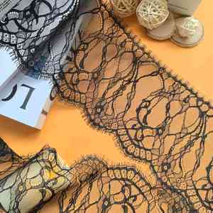 Passamaneria in pizzo di <span class=keywords><strong>nylon</strong></span> con ciglia in <span class=keywords><strong>tulle</strong></span>, larga 15 cm, stile francese sexy, per maniche, scollo, gonna e accessori per abiti e scarpe - Product Image 5