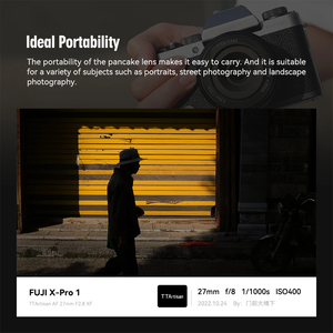 TTArtisan-lente De Camara F2.8 De Enfoque Automatico, Montaje Fujifilm XF Para XA7, XT30, <span class=keywords><strong>XPRO</strong></span>, XE4, XS10, 27mm - Product Image 2