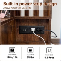 Coiffeuse de style nordique avec rangement intégré, miroir de maquillage marron, mobilier de chambre moderne et simple en MDF, direct usine
