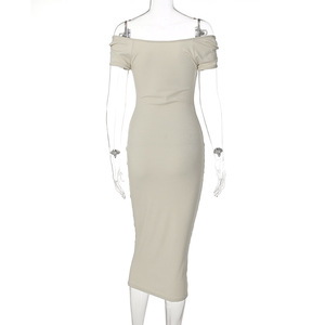 Gonne a maniche corte con colletto estivo O abito da <span class=keywords><strong>donna</strong></span> <span class=keywords><strong>Casual</strong></span> abiti da <span class=keywords><strong>donna</strong></span> abiti aderenti Sexy - Product Image 6