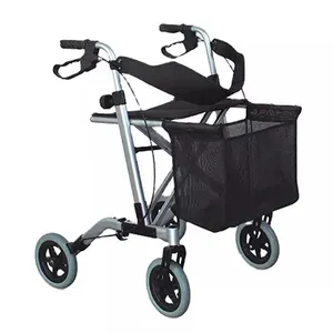 Juyi ayarlanabilir alüminyum yürüyüş çerçeve 4 tekerlekler ayakta Rollator Walker taşınabilir yürüyüş yardımcıları devre dışı