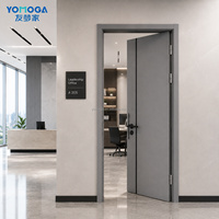 Puerta de Aluminio sin Marco de Lujo |   Puerta Interior Moderna Minimalista a Medida, Resistente al Agua, con Acabado de Superficie para Uso en Villas y Escuelas