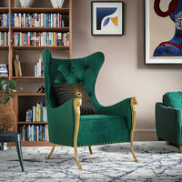 Fauteuil inclinable moderne et confortable en métal, style villa italienne de luxe, pour salon haut de gamme, appartements et hôtels