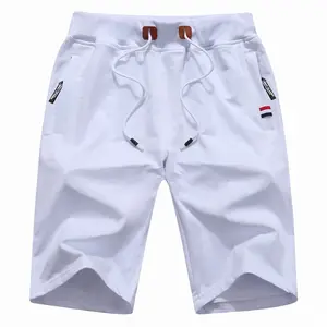 Shorts pour hommes été chaud décontracté coton mode Style Boardshort Bermuda mâle cordon taille élastique culotte Shorts de plage