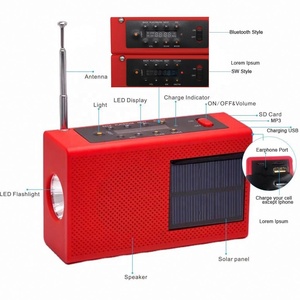 Radio MP3 portable, MSD/TF/radio avec <span class=keywords><strong>manivelle</strong></span>, <span class=keywords><strong>chargeur</strong></span>, lampe de poche, <span class=keywords><strong>USB</strong></span>, haut-parleur, portable - Product Image 3