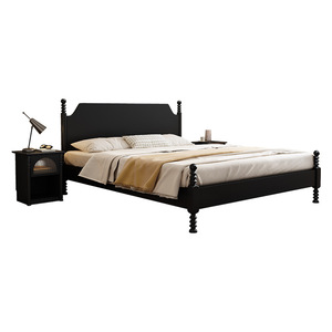 Nordic Style Solid Wood <b>Bed</b> 1.8m <b>Double</b> Platform <b>Bed</b> Space Saving Bedroom Furniture - Product Image 4