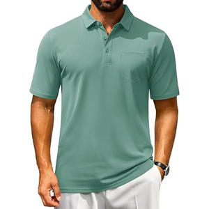 Polos Transpirables para Hombre, Camisetas de Verano de Manga Corta de Algodón Piqué - Product Image 2