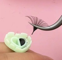 NINGLASH Bulu Mata Sintetis Berkualitas Tinggi Mega 0.03 5-25mm Volume Penuh Warna Hitam Pekat untuk Ekstensi Bulu Mata Individual dalam Tray, Klasik untuk Salon