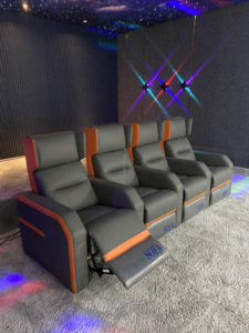Sillón de sofá de cuero reclinable individual de alta calidad <span class=keywords><strong>Premium</strong></span> cómodo para centro comercial o sala de estar Villa sótano asientos - Product Image 2