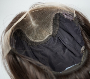 Perruque en dentelle personnalisée, dentelle pleine extensibilité, doublure en soie, coupe en couches, cuticules brutes alignées, transparente HD, médicale, nœuds invisibles - Product Image 2