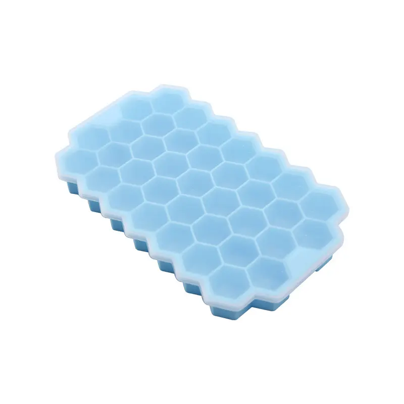 Vassoi per cubetti di ghiaccio in silicone personalizzati fai-da-te stampi in silicone 37 pezzi miele pettine ghiaccio con coperchi