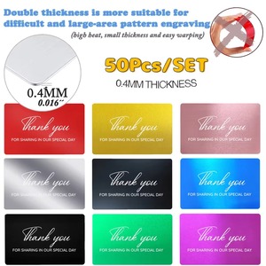 Tarjetas de metal chapadas en oro de primera calidad, tarjetas de visita en blanco personalizadas grabadas con láser de acero inoxidable plateado para marca - Product Image 2