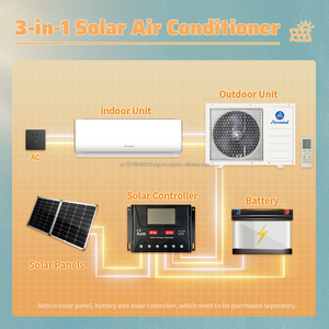 เครื่องปรับอากาศพลังงานแสงอาทิตย์ระบบ9000-24000Btu DC แบบแยก R32ไฮบริดสำหรับโรงแรมบ้าน - Product Image 4