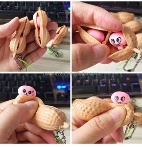 Porte-clés anti-stress en forme de cacahuète, jouet sensoriel infini en forme de haricot edamame, jouet à presser anti-anxiété pour enfants - Product Image 3