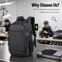 Nouveau Sac à Dos pour Ordinateur Portable Personnalisé et Étanche avec Port USB pour Hommes, Idéal pour Affaires, École et Bureau