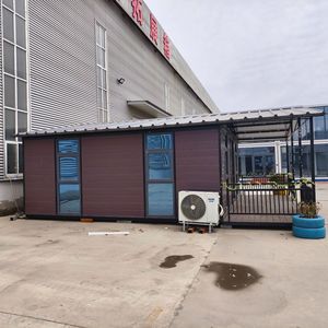 Casas Contenedor Tipo Trailer de 20 pies con Techo Plano y Diseño Inclinado, Material de Panel Sándwich para Uso como Oficina Moderna - Product Image 1