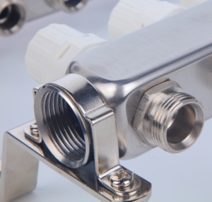 <span class=keywords><strong>CE</strong></span>-Zertifizierter Moderner Edelstahl-Verteiler mit Durchflussmesser und Ablassventil für Küchen- und Badezimmer-Fußbodenheizungssysteme - Product Image 3