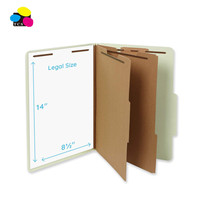 Carpeta de Archivo de Clasificación con Separadores de Papel Kraft Tamaño Legal, Color Verde Claro, 10 Unidades por Caja, Varios Colores, Gran Venta