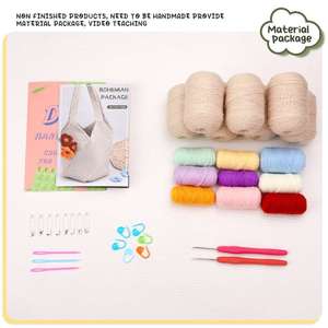 Bohème <span class=keywords><strong>Crochet</strong></span> femmes sacs à bandoulière grand-mère carré sac fourre-tout tricoté sacs à main <span class=keywords><strong>Crochet</strong></span> tissé été sac de plage <span class=keywords><strong>Crochet</strong></span> Kit - Product Image 4