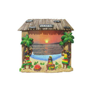 Aimants de réfrigérateur 5 pièces, en résine polyrésine, souvenir de mer des caraïbes, porte-bonheur Logoson - Product Image 6