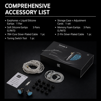 Écouteurs intra-auriculaires professionnels KZ Sonata X 14 Driver BA pour monitoring en studio, audio 20Hz-40kHz, prise jack 3,5 mm