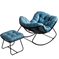 EaseNeat 2025 pas cher chaise à bascule tissu matériel métal jambe confortable sangle souple accoudoir salon chambre meubles moderne