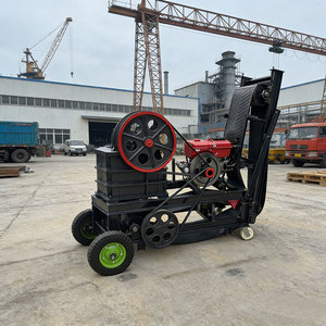 Frantoio a mascelle <span class=keywords><strong>mobile</strong></span> con motore AC a funzionamento semplice per calcare, granito e scarti edili, alta produttività, parti di ricambio durevoli - Product Image 1