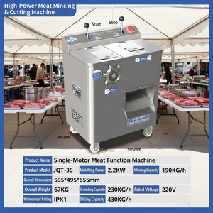 Máquina Cortadora y Desmenuzadora de Carne Fresca de Acero Inoxidable Multifuncional Totalmente Automática de Alta Potencia 3S con Cuchillas No Extraíbles - Product Image 2