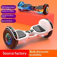 Hoverboard 10 pouces pour adultes, scooter auto-équilibrant intelligent avec roues LED colorées, haut-parleur Bluetooth, stock disponible en entrepôts US et UK