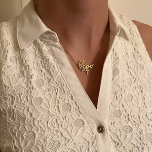 MECYLIFE-Collar con Cruz Cristiana para Mujer, Joyería Religiosa de <span class=keywords><strong>Esperanza</strong></span> - Product Image 5