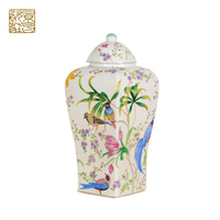 Tabouret de jardin en porcelaine chinoise, antique, décoratifs, exquis avec motif de fleurs et d'oiseaux, en céramique