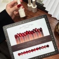 XINYOULI Kit de vernis à ongles gel de luxe 12 couleurs Rouge Bordeaux Effet Œil de Chat, Végan et Non Toxique, Séchage UV/LED, pour DIY Nail Art et Salons de Manucure