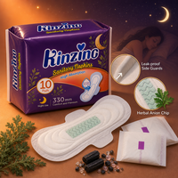Serviettes hygiéniques jetables aux herbes anioniques avec protection anti-fuites, larges, pour flux abondant et nuit, OEM