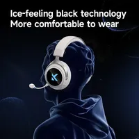 Casque de jeu sans fil MCHOSE X9 pour e-sport, triple mode 2.4G, suppression active du bruit, haut-parleurs dynamiques, pour ordinateur de bureau