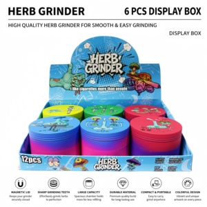 High Quality 63mm Zinc Alloy Metal <b>Herb</b> <b>Grinders</b> Popular Full UV Printing Mix Tobacco Smoking <b>Grinder</b> - Product Image 1