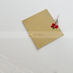 Feuille de miroir en acier inoxydable plaqué or fabriquée, décoration murale, feuille d'acier inoxydable doré 304 - Product Image 6