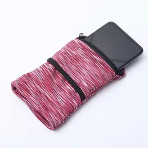 Sporty Armband with Zipper and Coin Phone Key Holder Perfect for Outdoor Running Cycling and Hiking