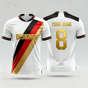 Maglie da Calcio al Miglior Prezzo, Jersey a Compressione a Maniche Corte, Traspiranti per Migliorare le Prestazioni e il Recupero, per la Germania - Product Image 1