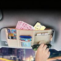 Organizador de Visera para Auto, con Múltiples Bolsillos, para Accesorios Interiores de Auto, Almacenamiento de Gafas, Bolsa, Portaplumas